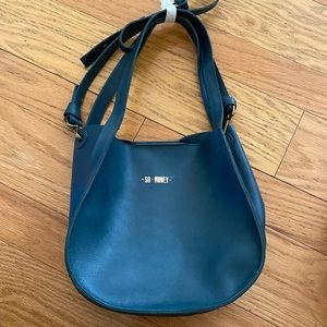 Teal Leather Shoulder Bag